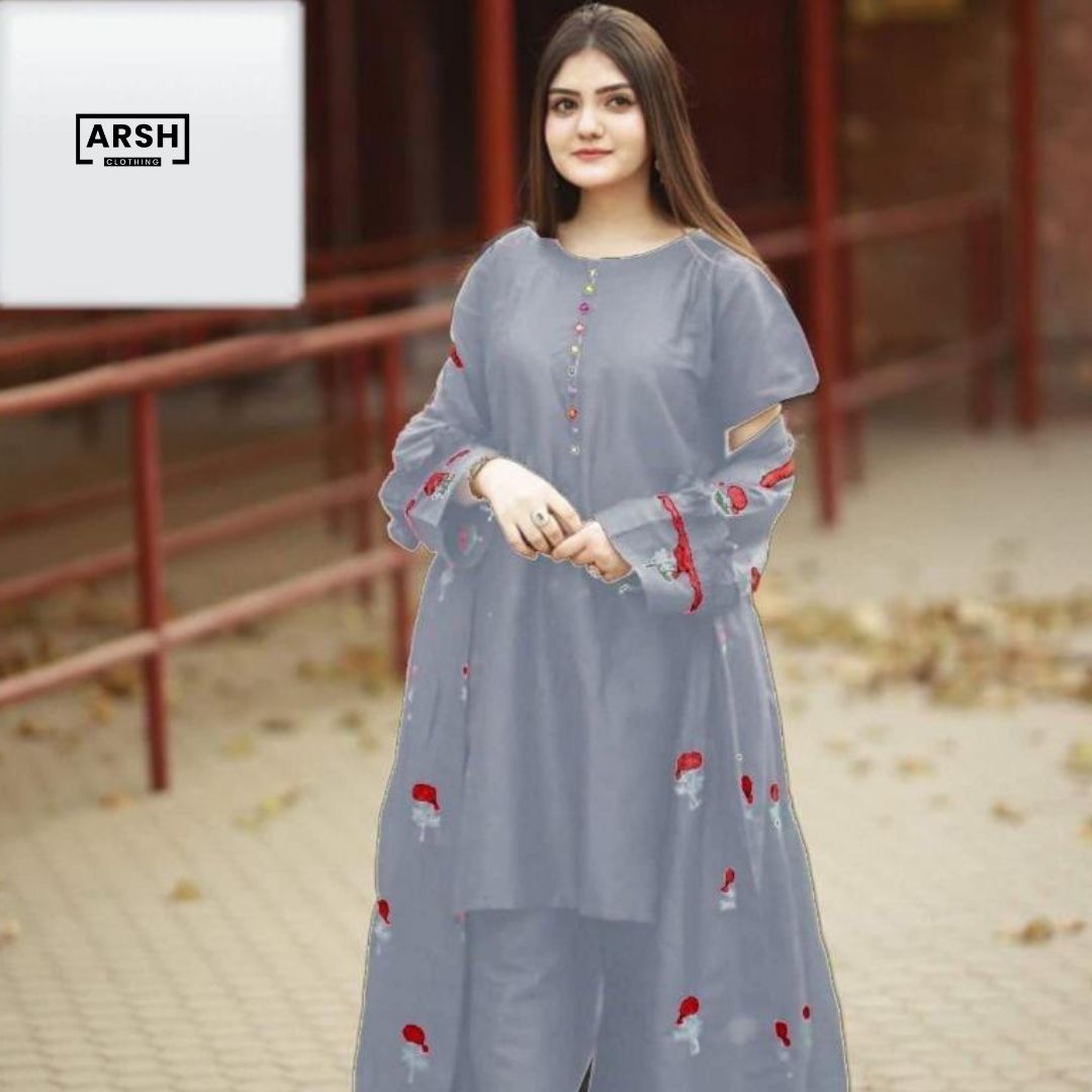 New flowers Rose gown article 3 Piece