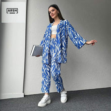 Stylish Zebra Print Coordinated Set 🐾 Trendy Gown & Trousers