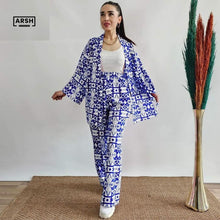 Stylish Zebra Print Coordinated Set 🐾 Trendy Gown & Trousers