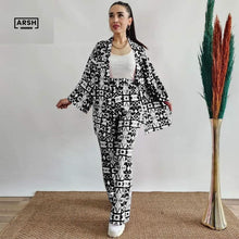 Stylish Zebra Print Coordinated Set 🐾 Trendy Gown & Trousers