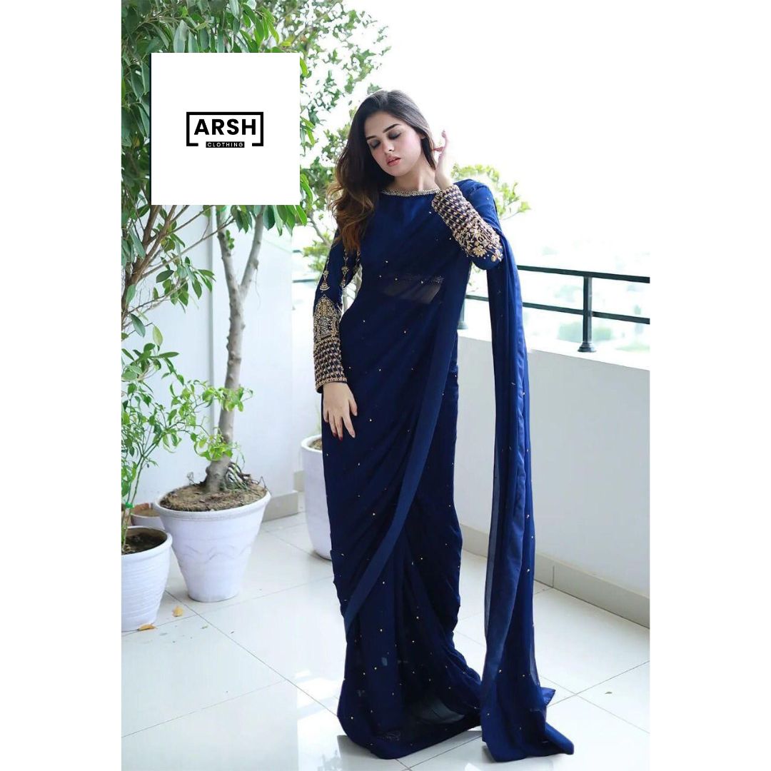 (Blouse, peticot , saree) STICHED SAREE(50% OFF)