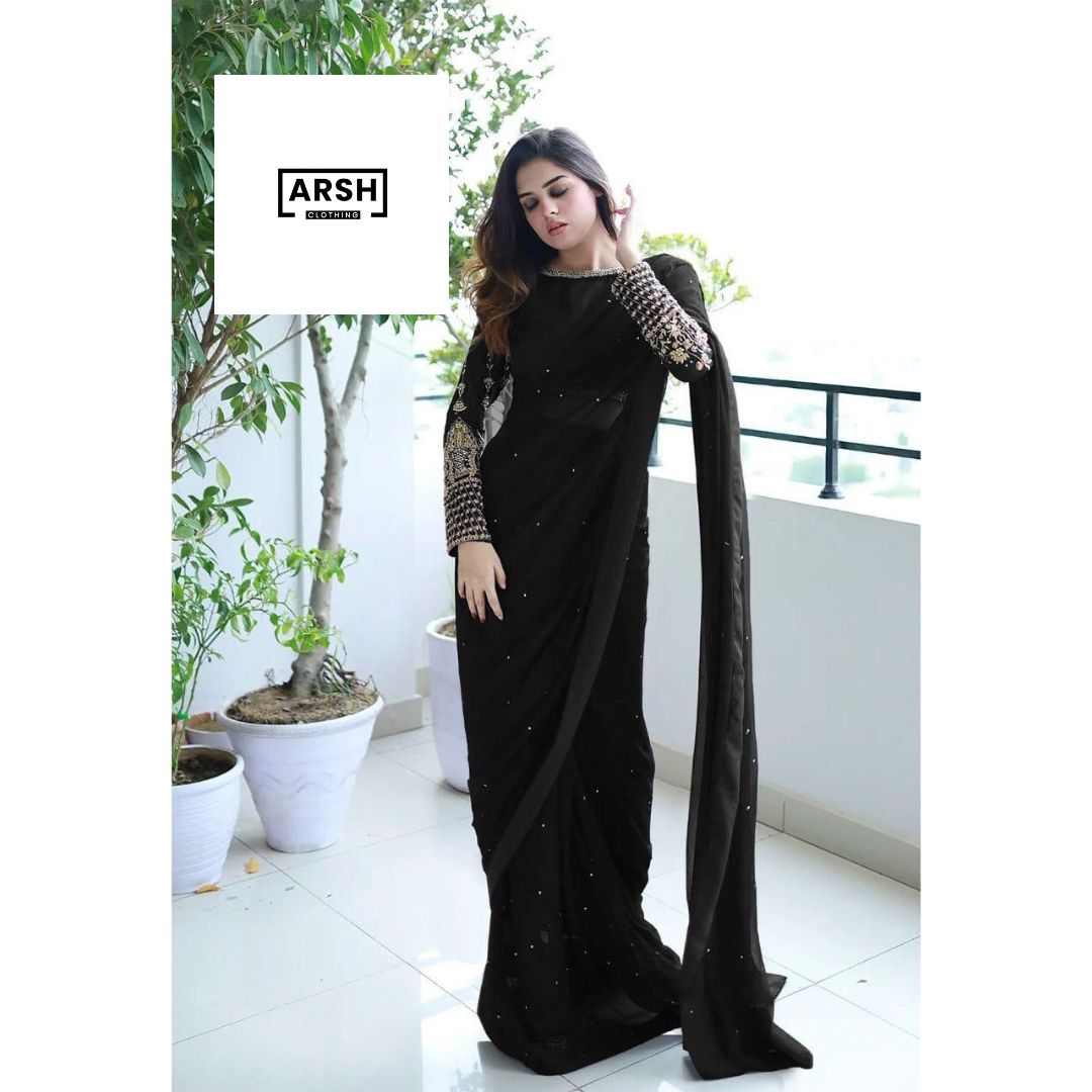 (Blouse, peticot , saree) STICHED SAREE(50% OFF)
