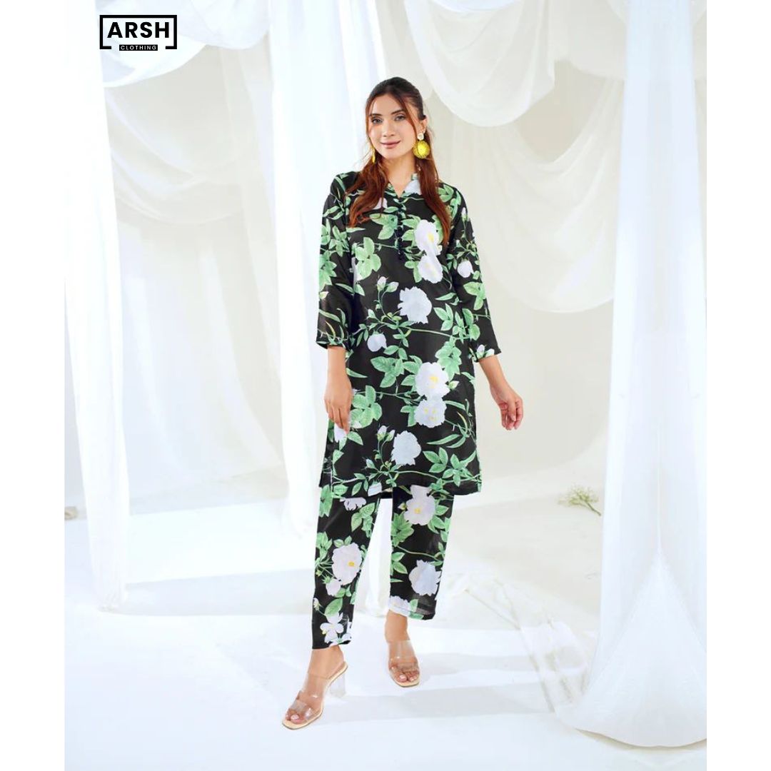 MIDNIGHT GARDEN - PRINTED LAWN (PRET) - STITCHED 2 PIECE